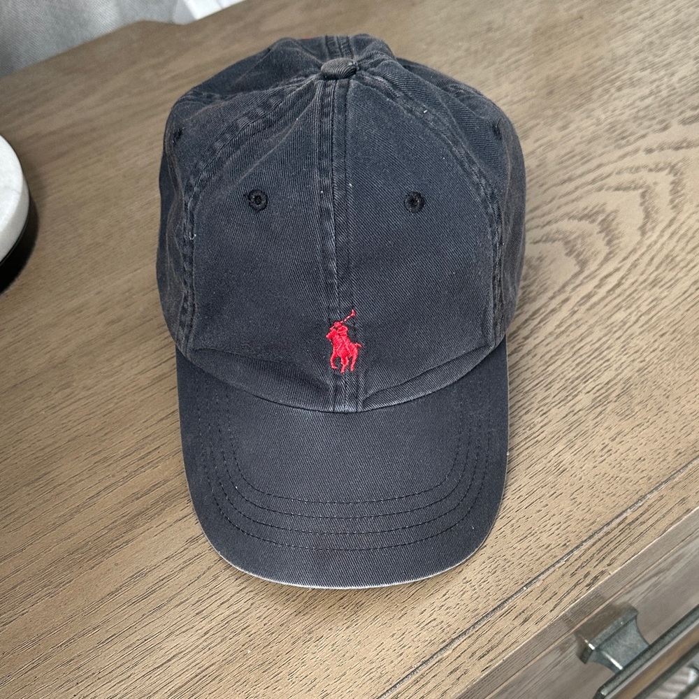Polo by Ralph Lauren Dark blue Gray Cap with Red Logo